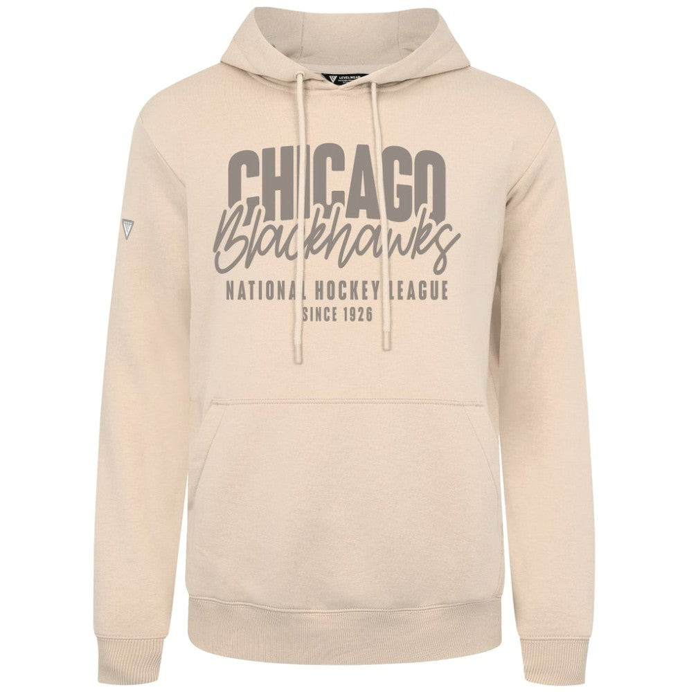 NHL Khaki Chicago Blackhawks Levelwear Podium Response Pullover Hoodie