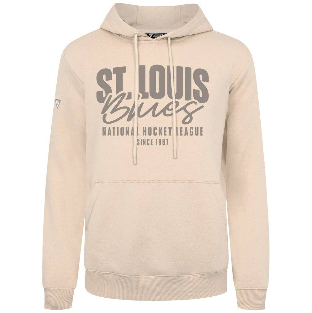 NHL Khaki St. Louis Blues Levelwear Podium Response Pullover Hoodie