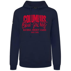 NHL Navy Columbus Blue Jackets Levelwear Podium Response Pullover Hoodie