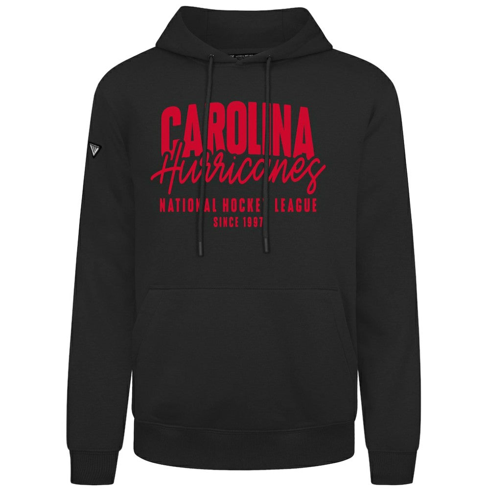 NHL Black Carolina Hurricanes Levelwear Podium Response Pullover Hoodie
