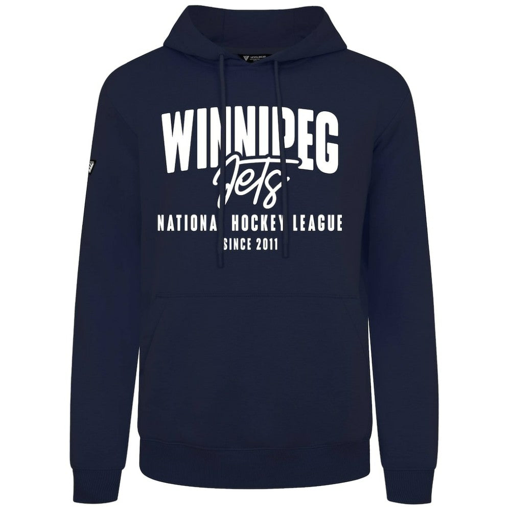 NHL Navy Winnipeg Jets Levelwear Podium Response Pullover Hoodie