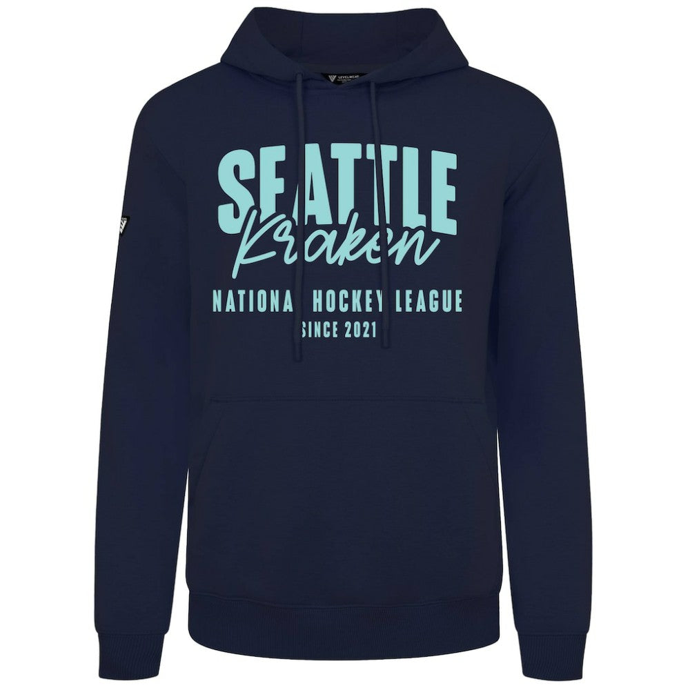 NHL Deep Sea Blue Seattle Kraken Levelwear Podium Response Pullover Hoodie