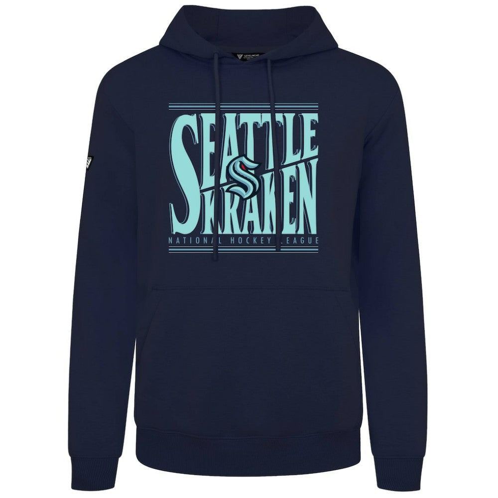 NHL Deep Sea Blue Seattle Kraken Levelwear Podium Powerhouse Pullover Hoodie