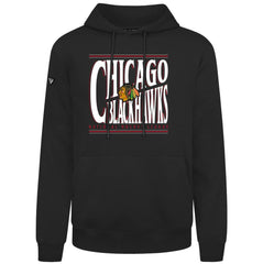 NHL Black Chicago Blackhawks Levelwear Podium Powerhouse Pullover Hoodie