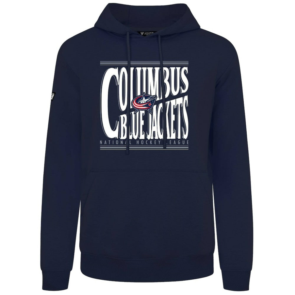 NHL Navy Columbus Blue Jackets Levelwear Podium Powerhouse Pullover Hoodie