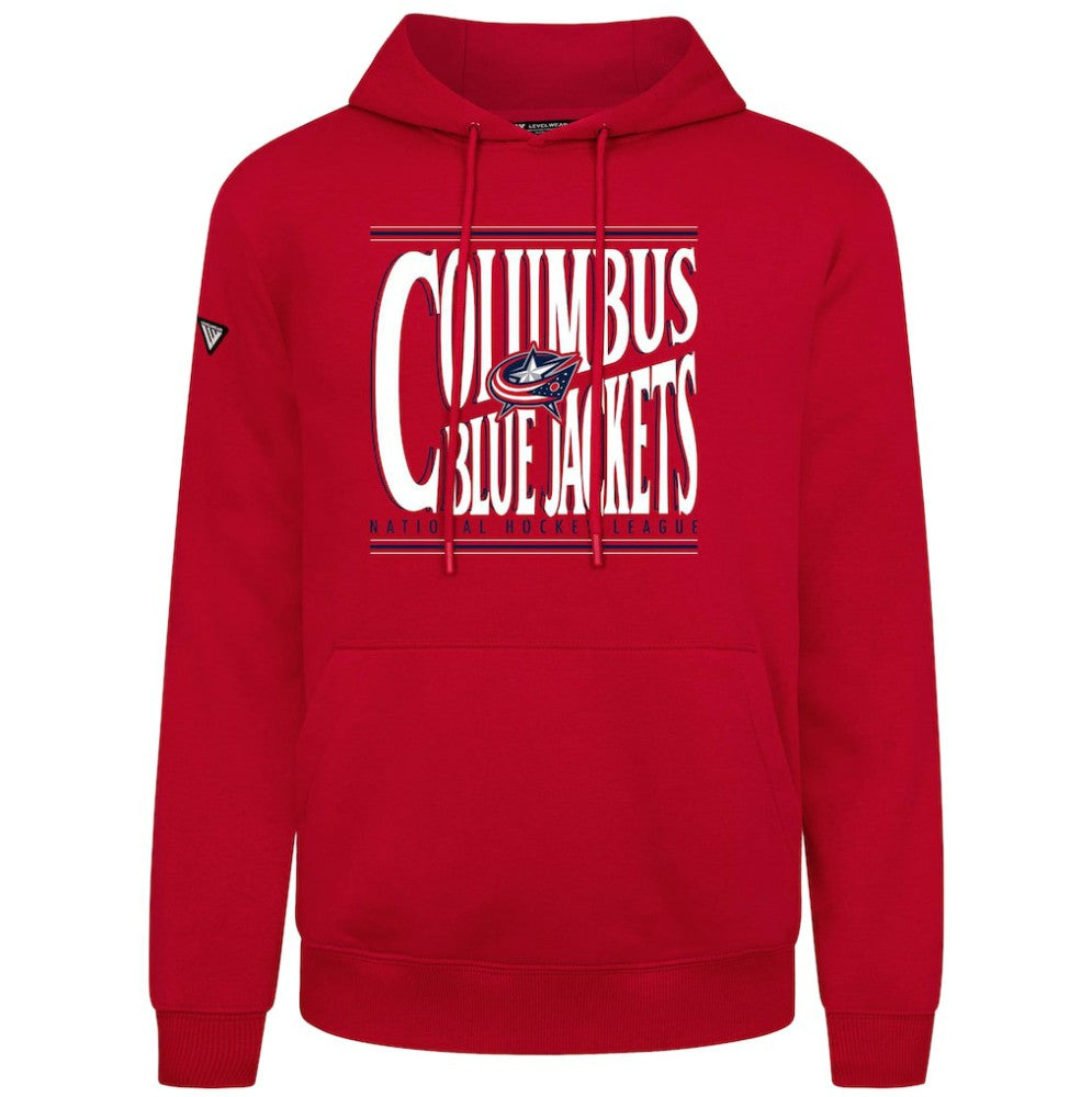 NHL Red Columbus Blue Jackets Levelwear Podium Powerhouse Pullover Hoodie