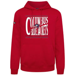 NHL Red Columbus Blue Jackets Levelwear Podium Powerhouse Pullover Hoodie