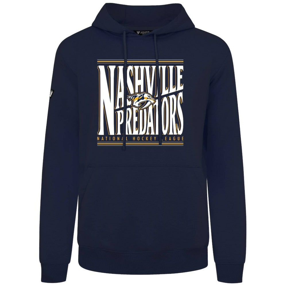 NHL Navy Nashville Predators Levelwear Podium Powerhouse Pullover Hoodie