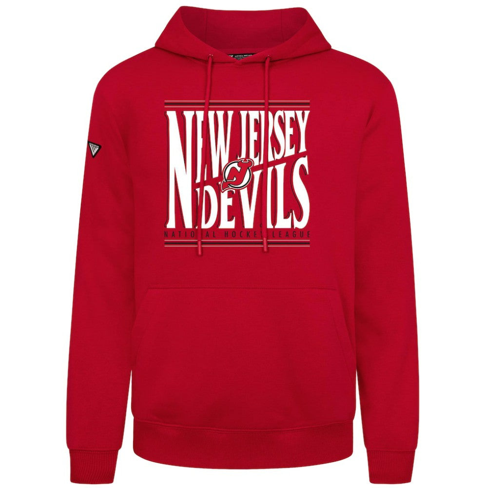 NHL Red New Jersey Devils Levelwear Podium Powerhouse Pullover Hoodie
