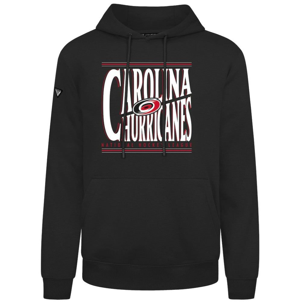 NHL Black Carolina Hurricanes Levelwear Podium Powerhouse Pullover Hoodie