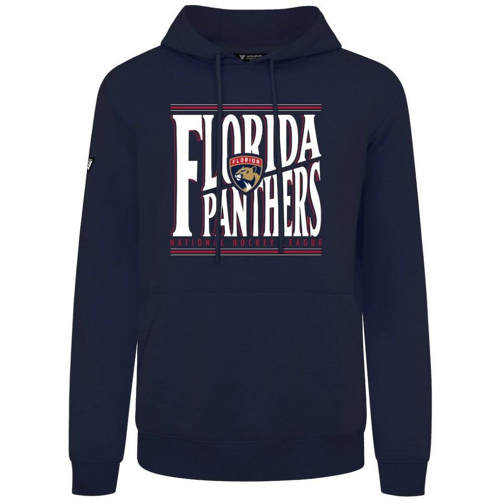 NHL Navy Florida Panthers Levelwear Podium Powerhouse Pullover Hoodie
