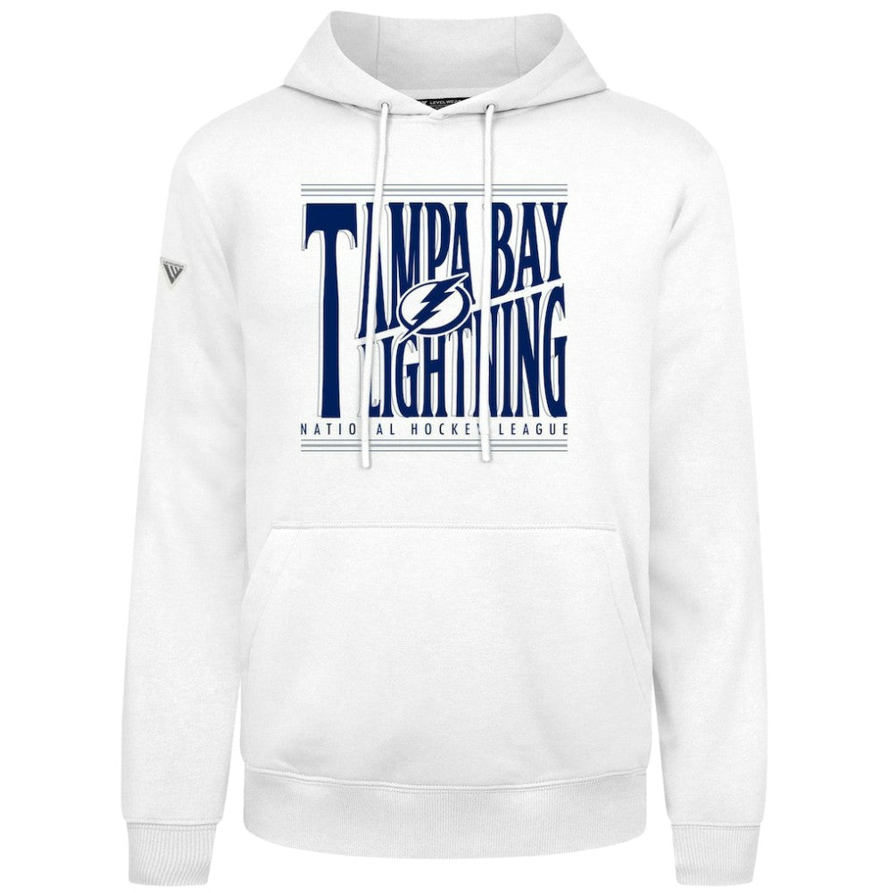 NHL White Tampa Bay Lightning Levelwear Podium Powerhouse Pullover Hoodie