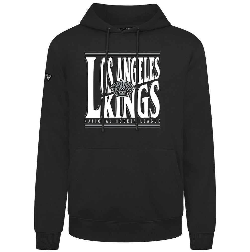 NHL Black Los Angeles Kings Levelwear Podium Powerhouse Pullover Hoodie