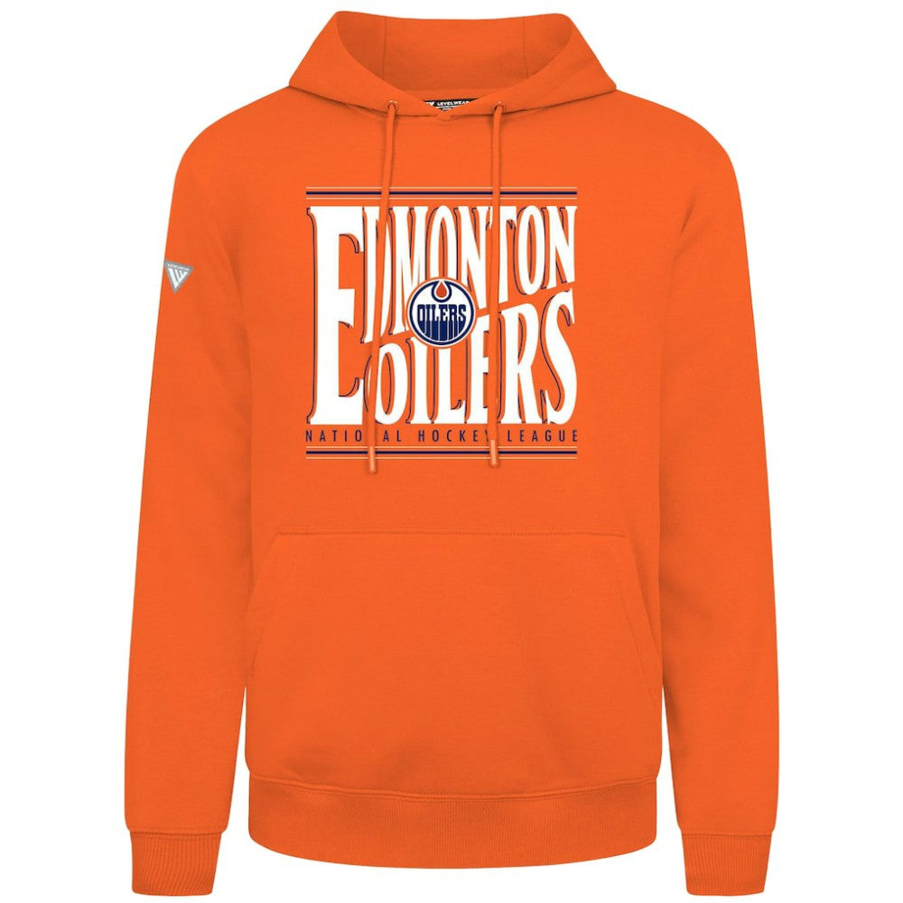 NHL Orange Edmonton Oilers Levelwear Podium Powerhouse Pullover Hoodie