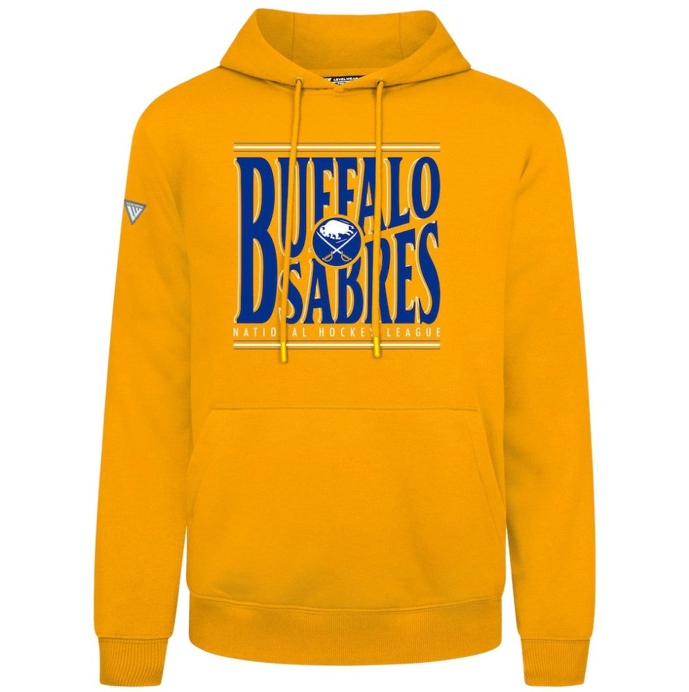 NHL Gold Buffalo Sabres Levelwear Podium Powerhouse Pullover Hoodie