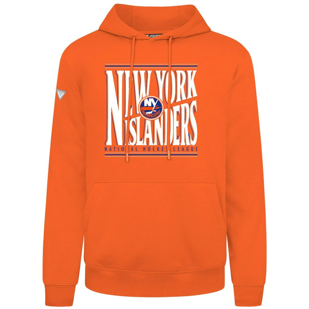 NHL Orange New York Islanders Levelwear Podium Powerhouse Pullover Hoodie