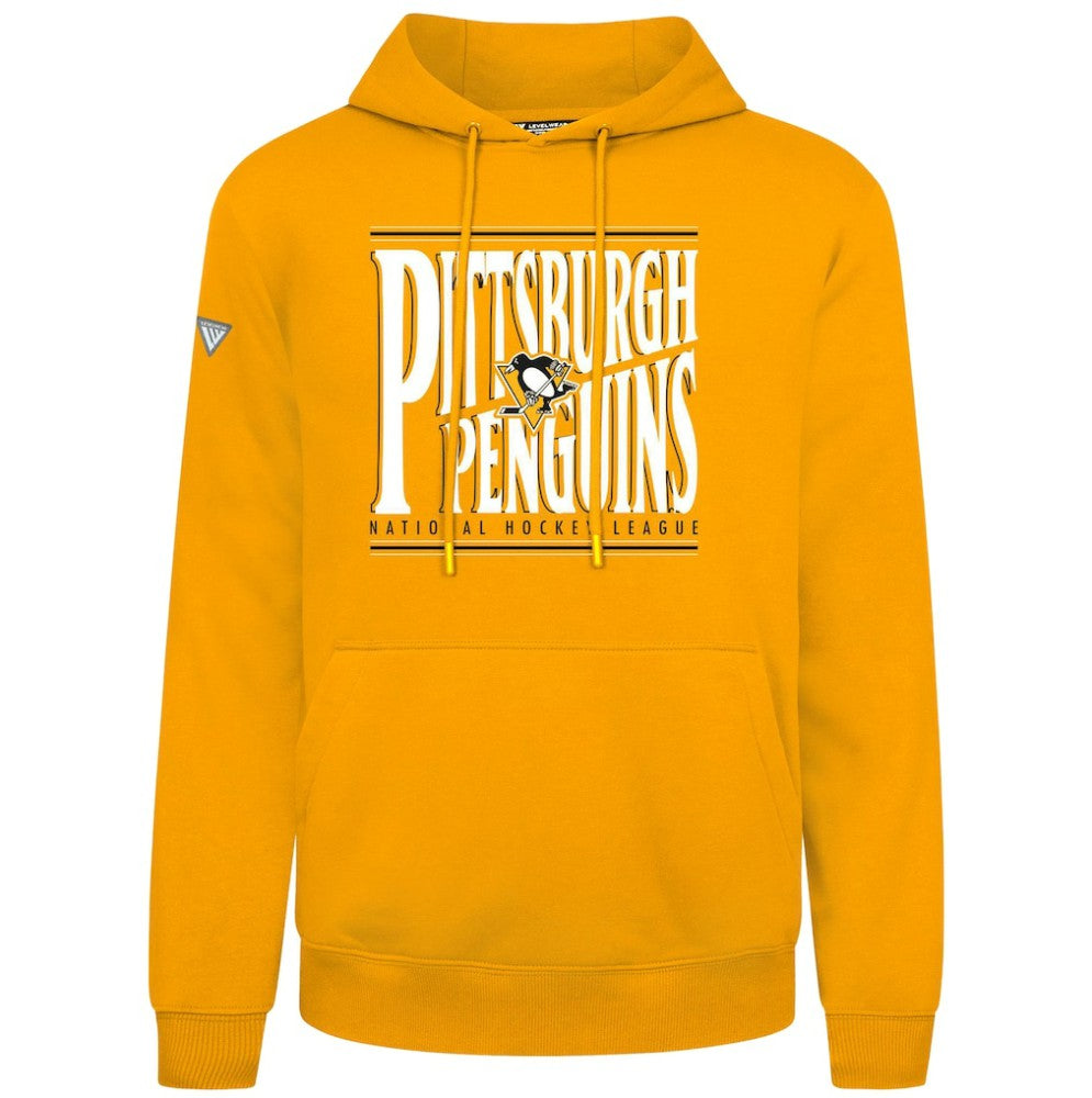 NHL Gold Pittsburgh Penguins Levelwear Podium Powerhouse Pullover Hoodie