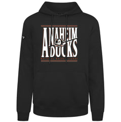 NHL Black Anaheim Ducks Levelwear Podium Powerhouse Pullover Hoodie