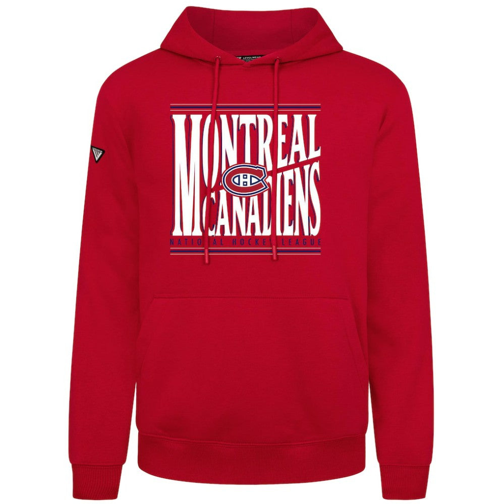 NHL Red Montreal Canadiens Levelwear Podium Powerhouse Pullover Hoodie