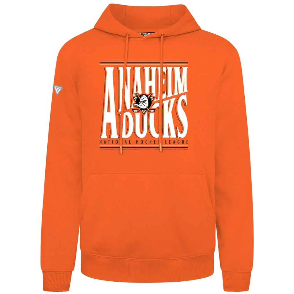 NHL Orange Anaheim Ducks Levelwear Podium Powerhouse Pullover Hoodie
