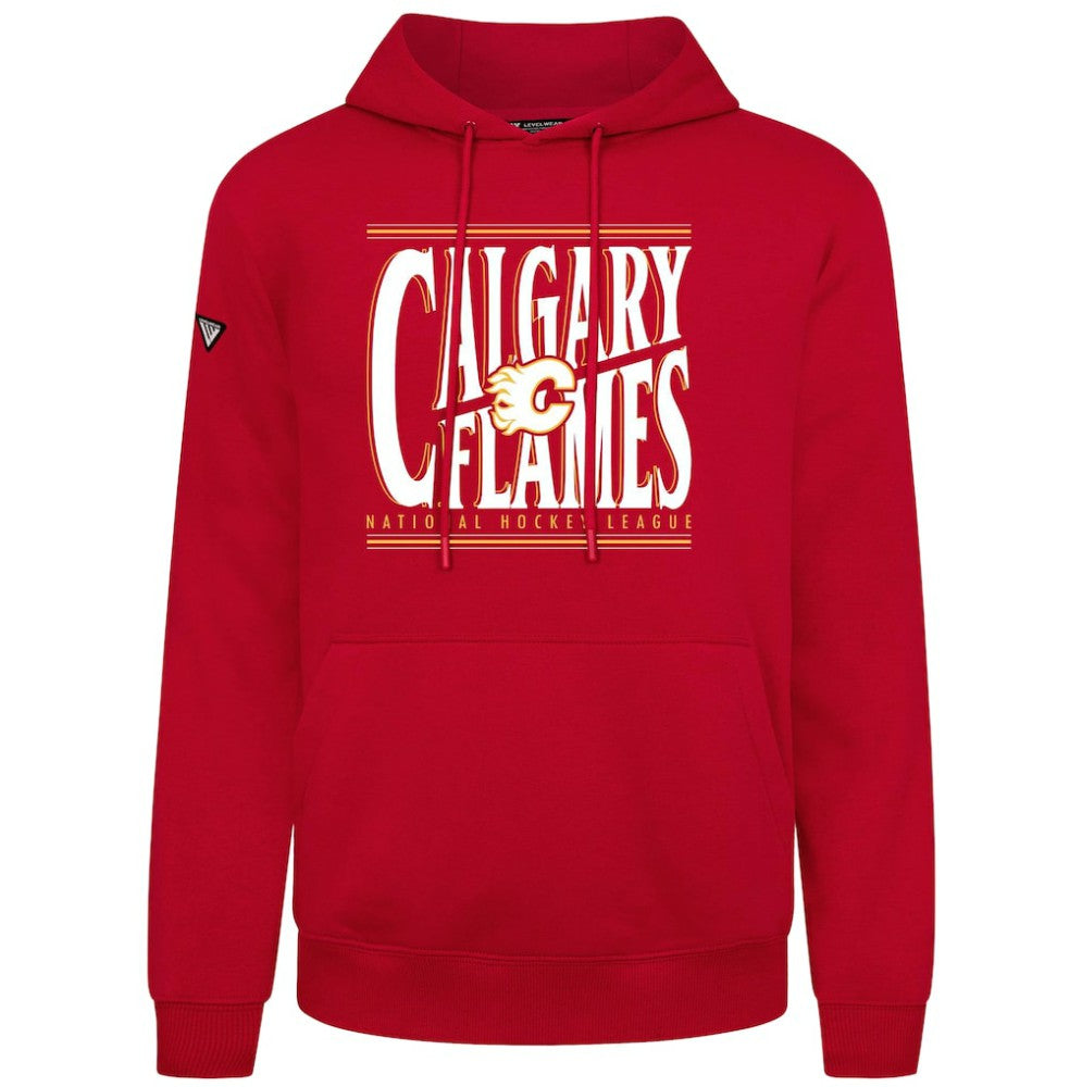 NHL Red Calgary Flames Levelwear Podium Powerhouse Pullover Hoodie