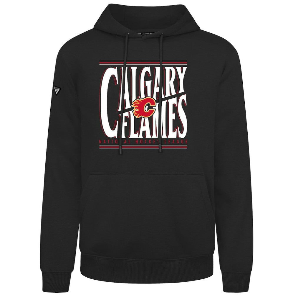 NHL Black Calgary Flames Levelwear Podium Powerhouse Pullover Hoodie