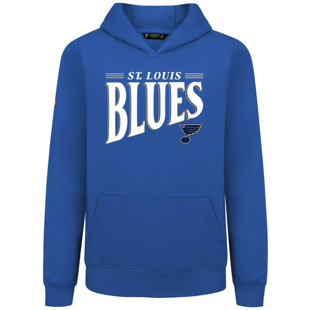 NHL Royal St. Louis Blues Levelwear Youth Jr Podium Tally Pullover Hoodie