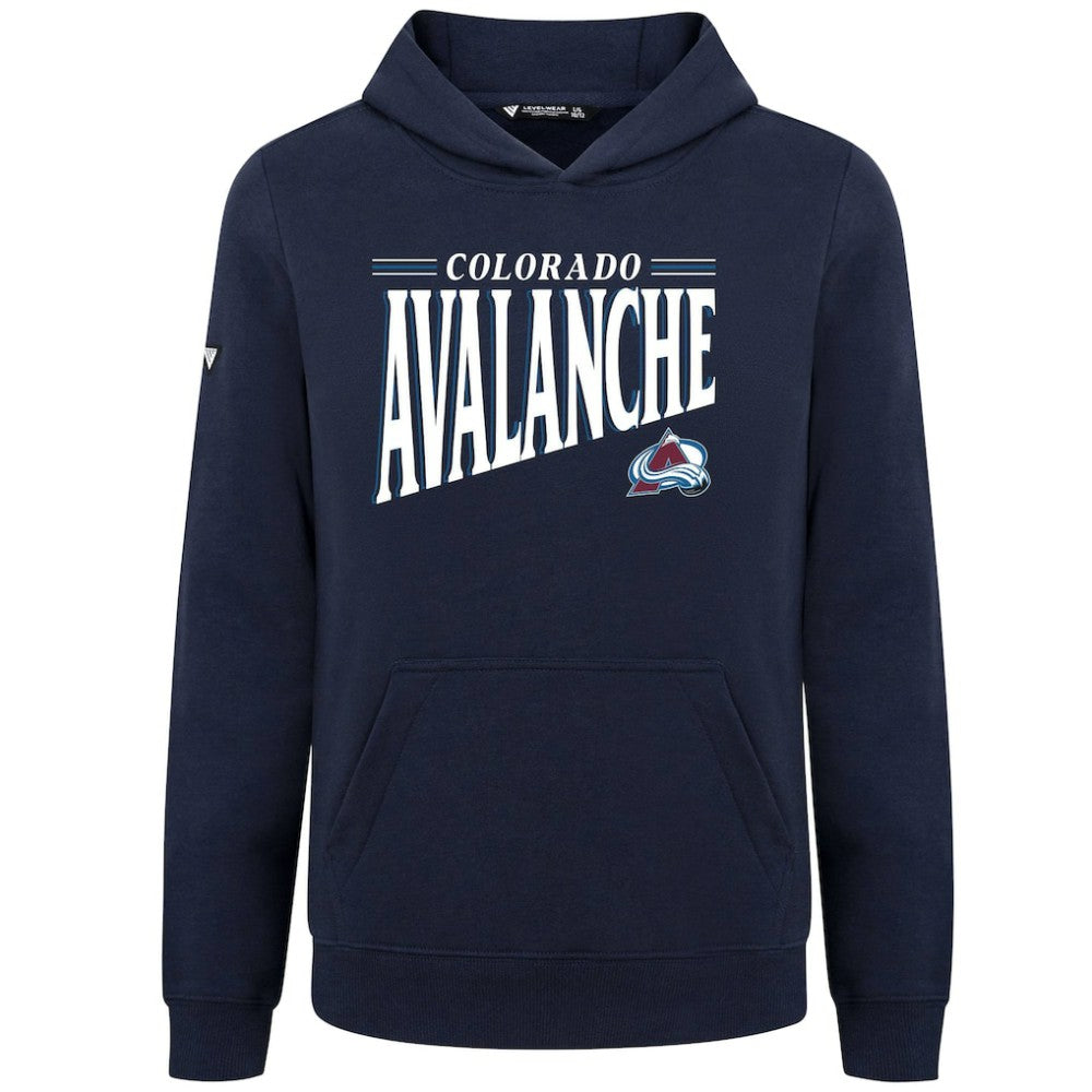 NHL Navy Colorado Avalanche Levelwear Youth Jr Podium Tally Pullover Hoodie
