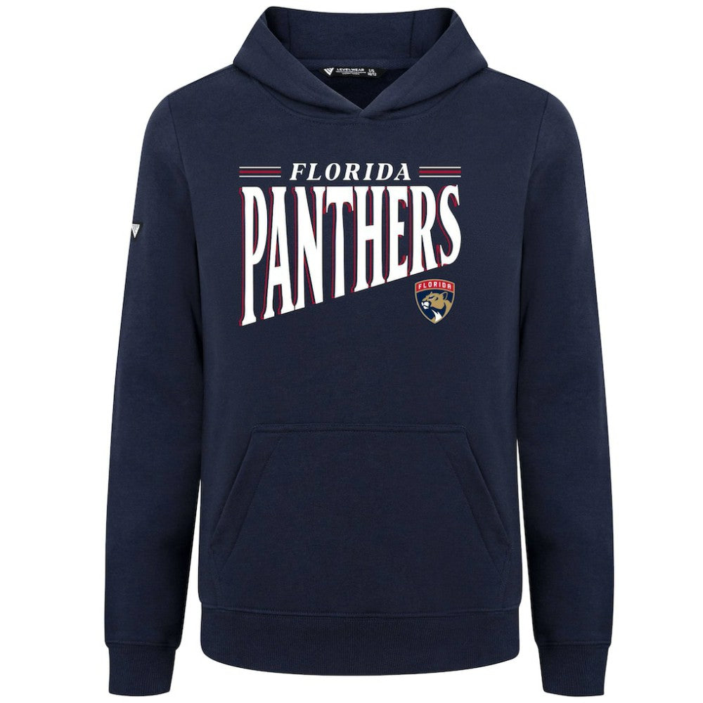 NHL Navy Florida Panthers Levelwear Youth Jr Podium Tally Pullover Hoodie