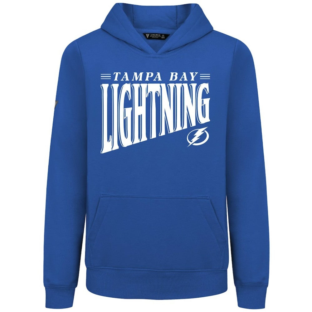 NHL Royal Tampa Bay Lightning Levelwear Youth Jr Podium Tally Pullover Hoodie
