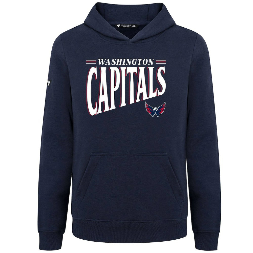 NHL Navy Washington Capitals Levelwear Youth Jr Podium Tally Pullover Hoodie
