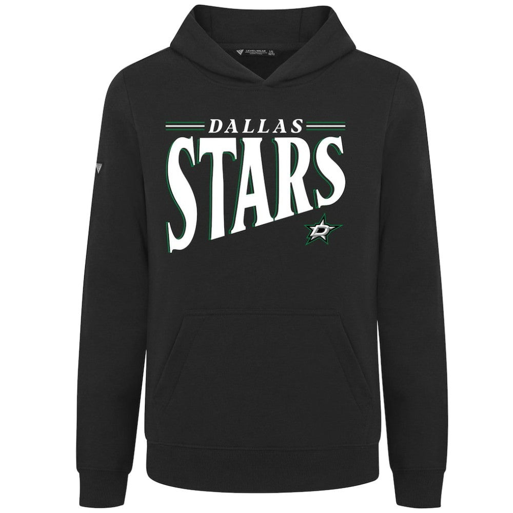 NHL Black Dallas Stars Levelwear Youth Jr Podium Tally Pullover Hoodie