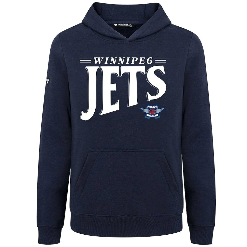 NHL Navy Winnipeg Jets Levelwear Youth Jr Podium Tally Pullover Hoodie