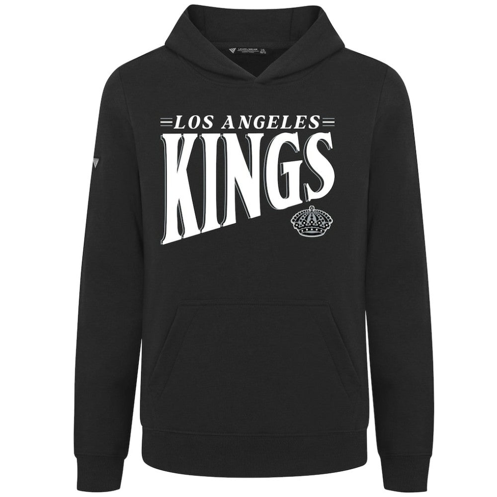 NHL Black Los Angeles Kings Levelwear Youth Jr Podium Tally Pullover Hoodie