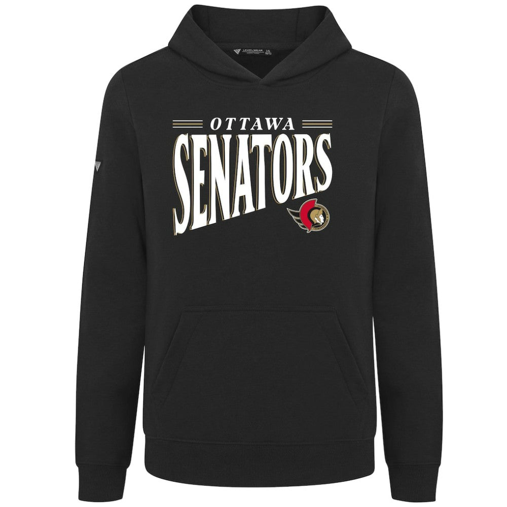 NHL Black Ottawa Senators Levelwear Youth Jr Podium Tally Pullover Hoodie