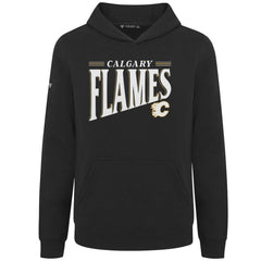 NHL Black Calgary Flames Levelwear Youth Jr Podium Tally Pullover Hoodie