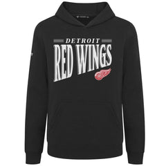 NHL Black Detroit Red Wings Levelwear Youth Jr Podium Tally Pullover Hoodie
