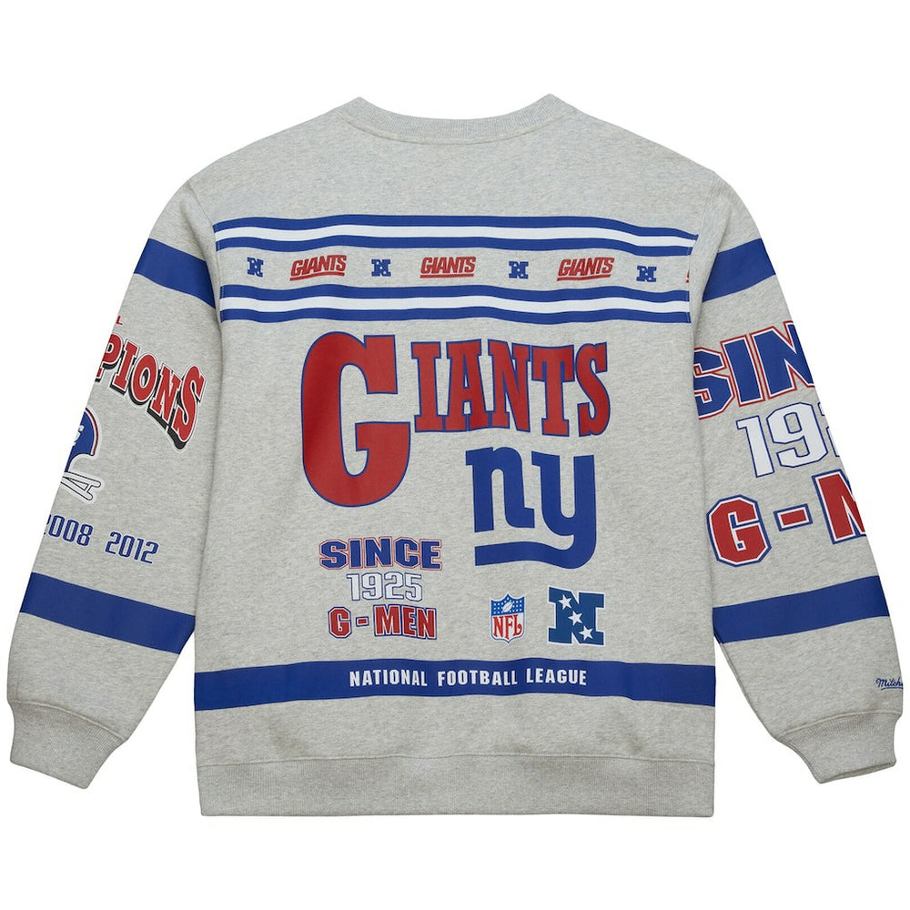 All Over Print Vintage Fleece Crewneck Sweatshirt - New York Giants