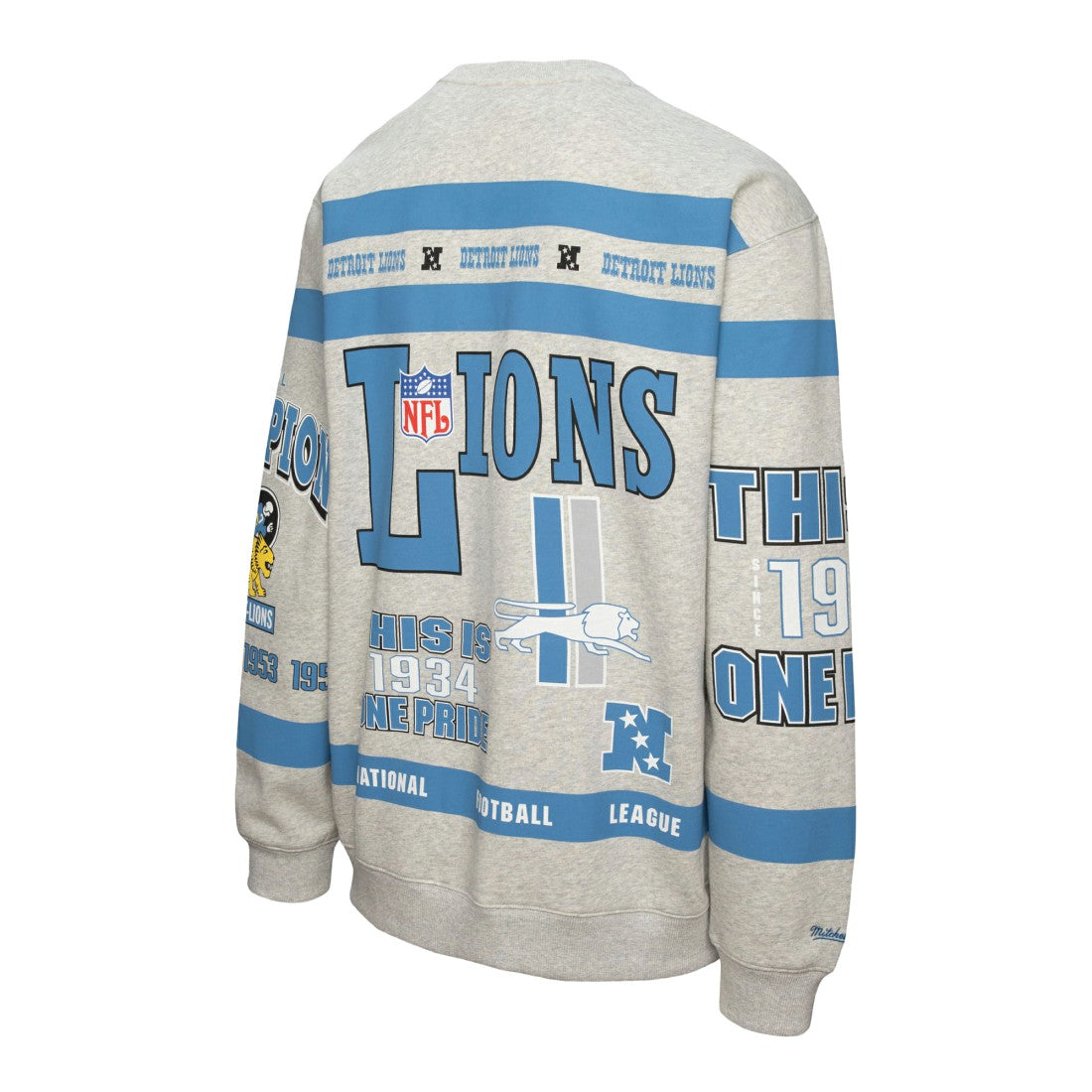 All Over Print Vintage Fleece Crewneck Sweatshirt - Detroit Lions