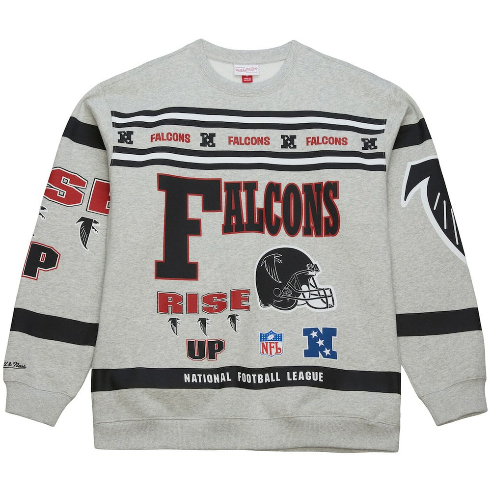 All Over Print Vintage Fleece Crewneck Sweatshirt - Atlanta Falcons