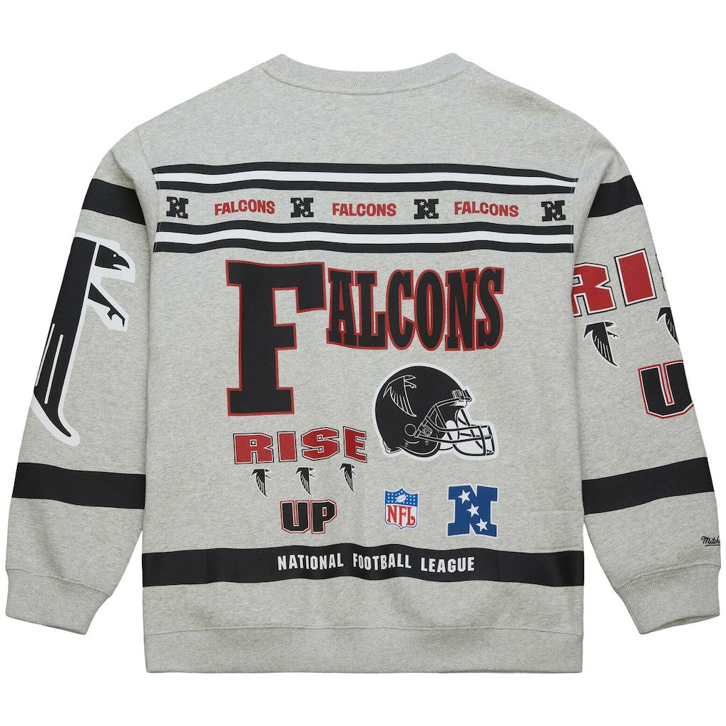 All Over Print Vintage Fleece Crewneck Sweatshirt - Atlanta Falcons