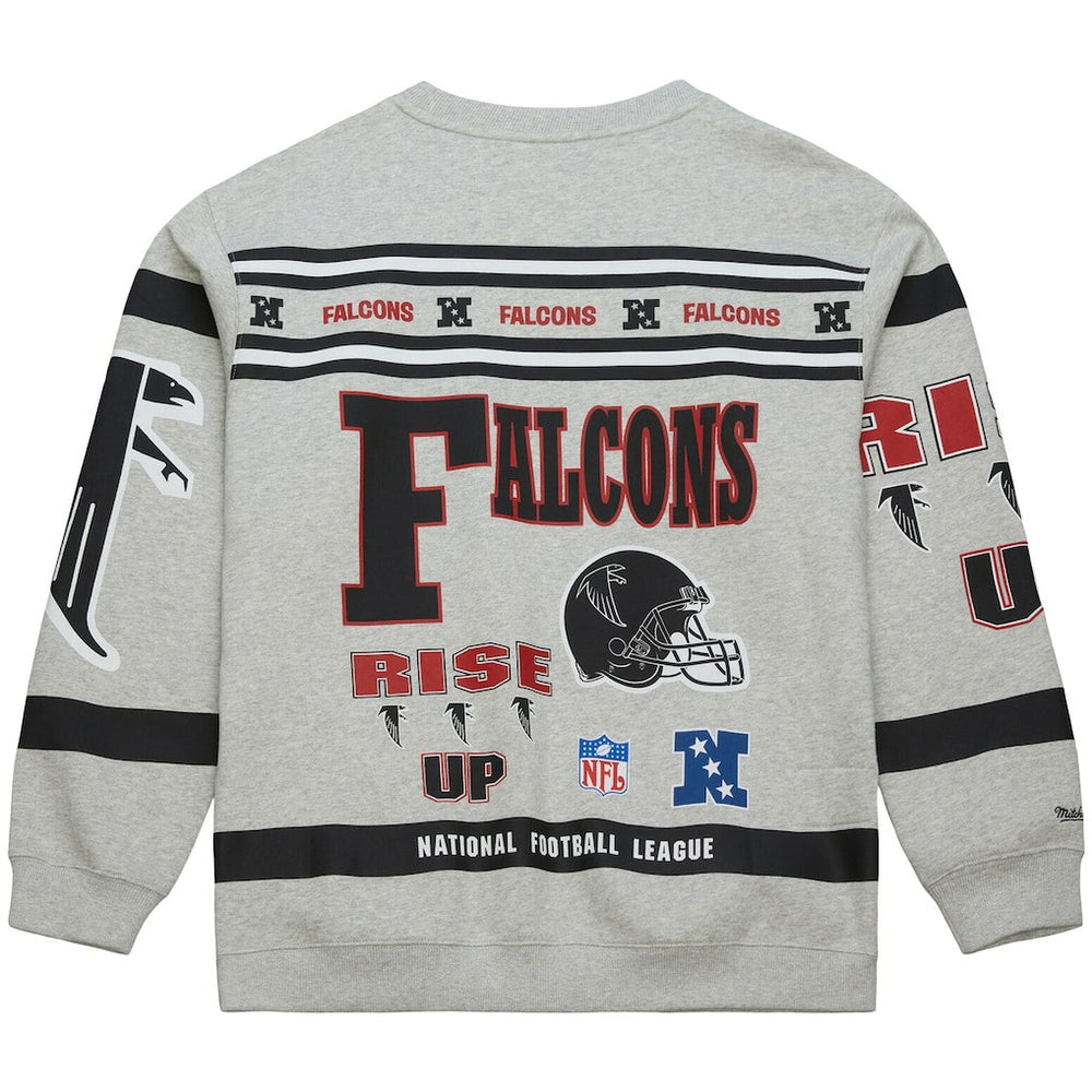 All Over Print Vintage Fleece Crewneck Sweatshirt - Atlanta Falcons
