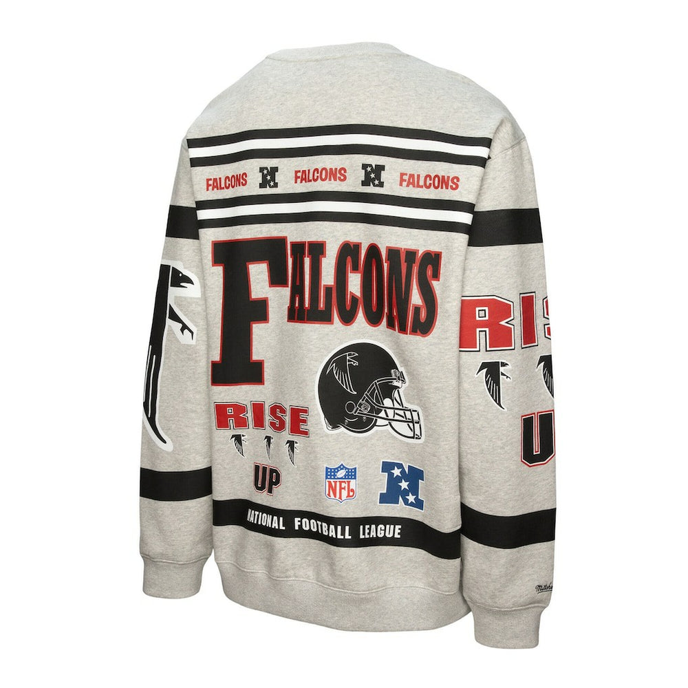 All Over Print Vintage Fleece Crewneck Sweatshirt - Atlanta Falcons