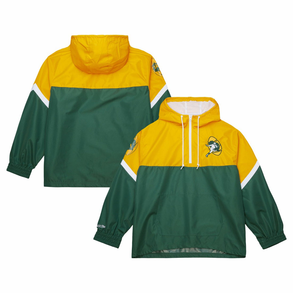 Tie Breaker Vintage Logo Lightweight Anorak Half-Zip Windbreaker - Green Bay Packers