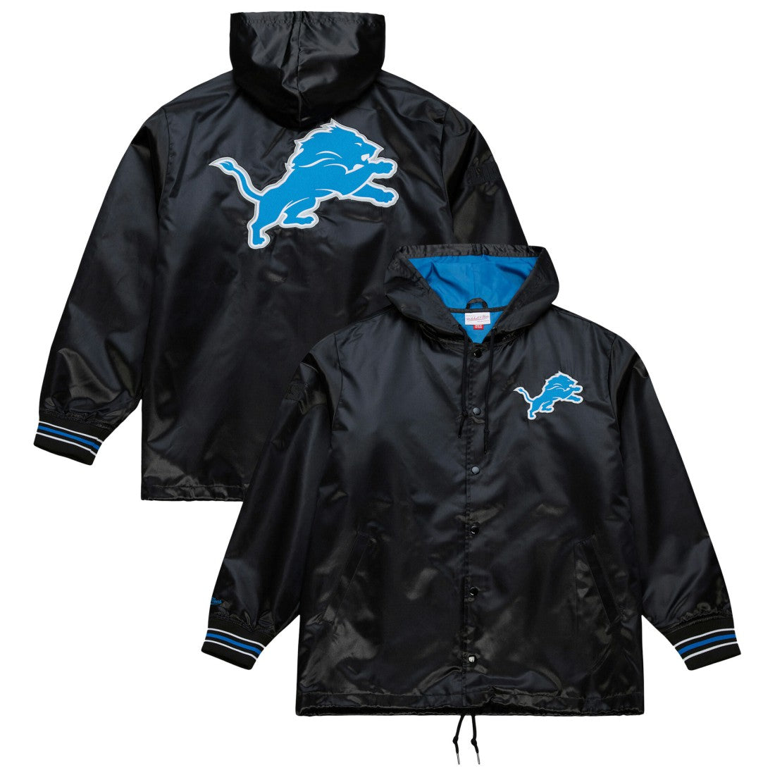 Downtown Satin Full-Snap Hooded Jacket - Detroit Lions