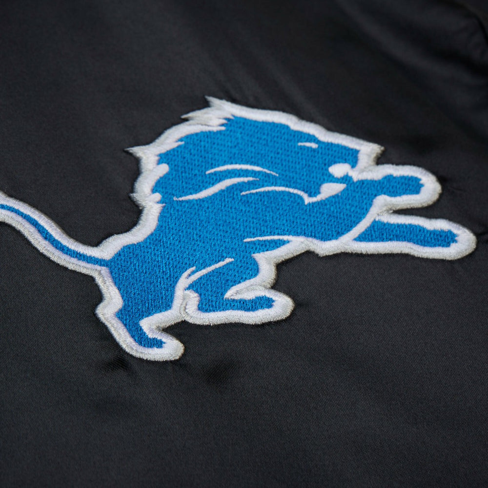 Downtown Satin Full-Snap Hooded Jacket - Detroit Lions