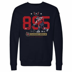 NHL Navy Alexander Ovechkin Washington Capitals 500 Level Number Pullover Sweatshirt