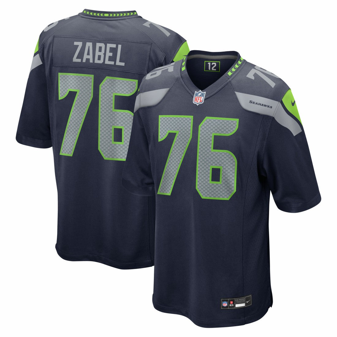 Grey Zabel  2025 NFL Draft First Round Pick Game Jersey - Seattle Seahawks