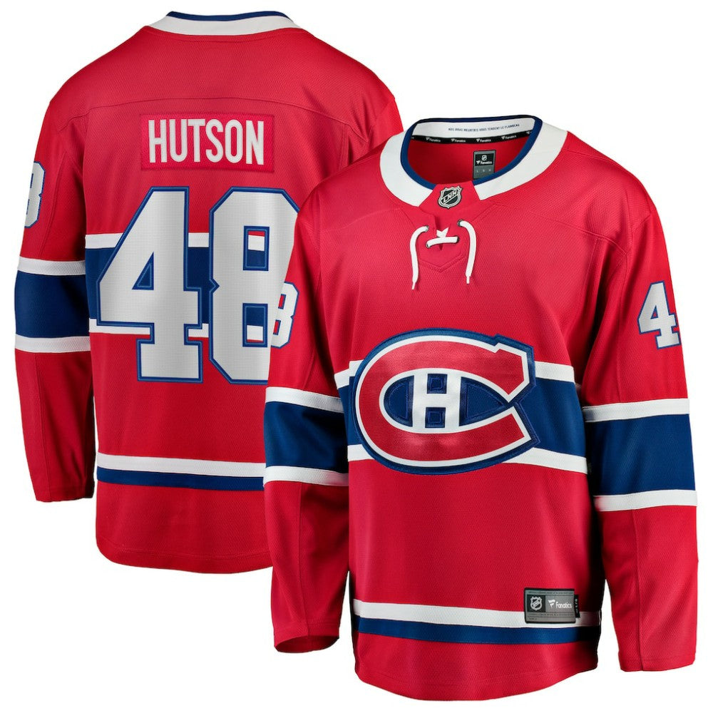 NHL Red Lane Hutson Montreal Canadiens Fanatics Home Breakaway Jersey