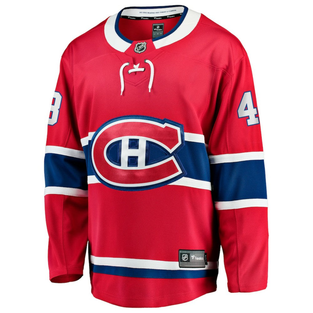 NHL Red Lane Hutson Montreal Canadiens Fanatics Home Breakaway Jersey